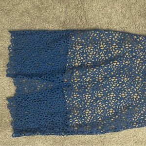 Adiva Blue Lace Skirt size L